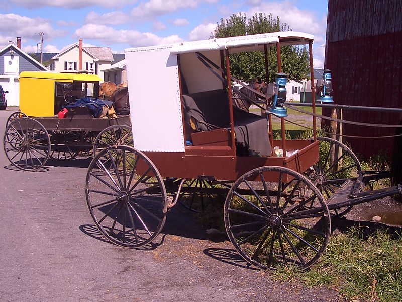 Nebraska and Byler Amish buggies Big Valley Pennsylvania Nebraska and Byler Amish buggies Big Valley Pennsylvania