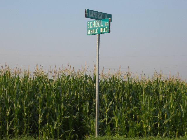 Pennsylvania German Road sign schule weeg Pennsylvania German Road sign schule weeg